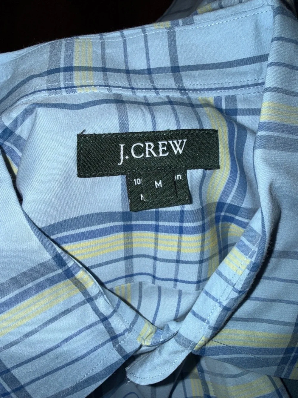 Jcrew men’s short sleeved button down plaid shirt size medium like new